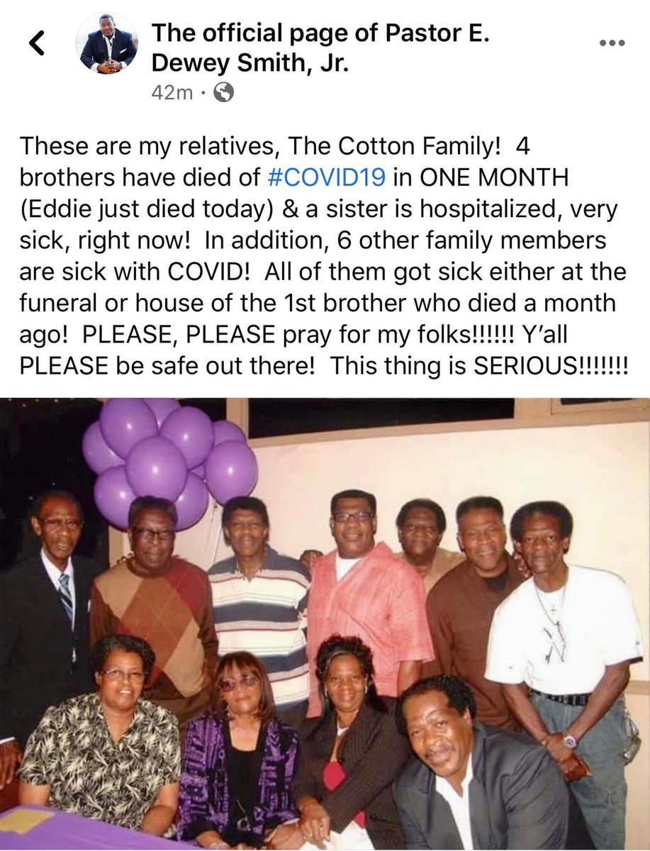 cjack_37's tweet photo. OMG! Say it's not true! Have known them all of my life. School mates and playmates. #GreatFamily#GreatGospelSingers! Supported me in every campaign and while I served as mayor of Macon. Please pass on condolences. I'm in East Africa and can't do so myself.#RestInPeaceFriends. https://t.co/lhECLvOyoT