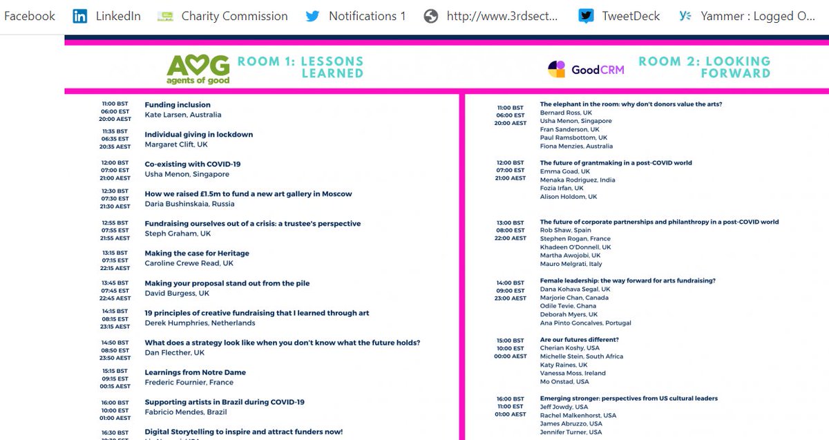 Not to be missed! The  #ArtsSummit with a huge range of top speakers. Though even if you miss it, you should still sign up & watch the sessions back. My notes will be in a thread here, but with 45+ speakers I won't get everything, so you know what to do. https://fundraisingeverywhere.com/arts/?ref=12&nbsp;