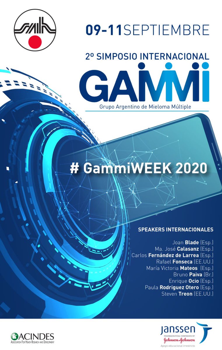 Los invitamos a participar del GAMMI 2020 en formato virtual.  Para discutir el manejo de los pacientes con neoplasias de células plasmaticas #GAMM #GammiWEEK 2020