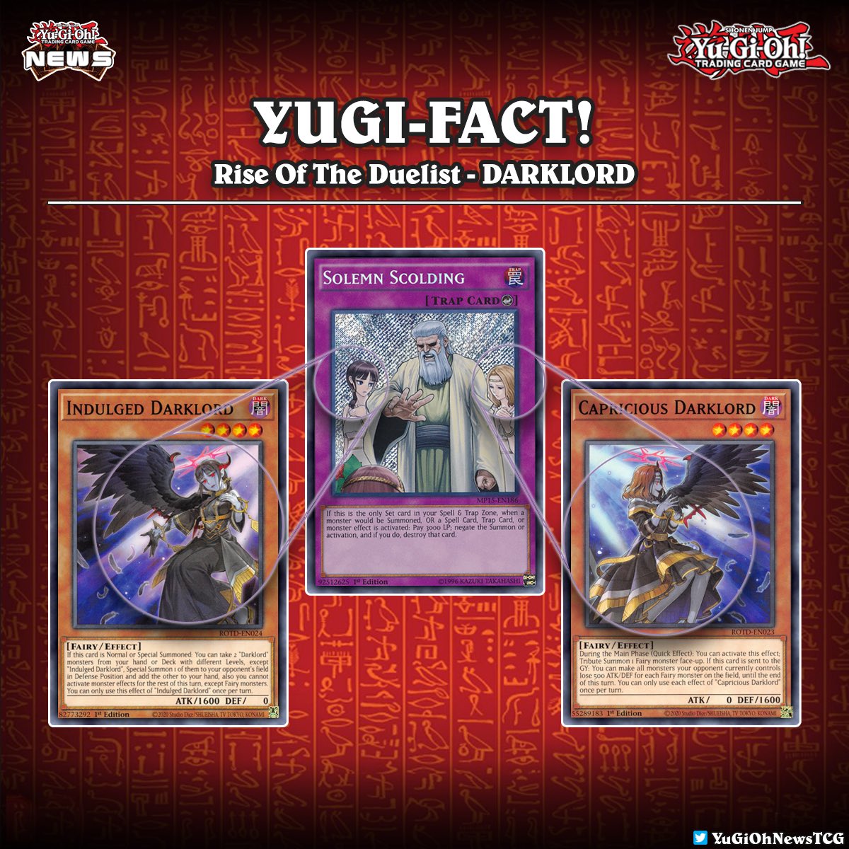 YuGiOh News on Twitter " 𝗬𝗨𝗚𝗜𝗙𝗔𝗖𝗧! The story behind the Solemn / Darklord cards continues with