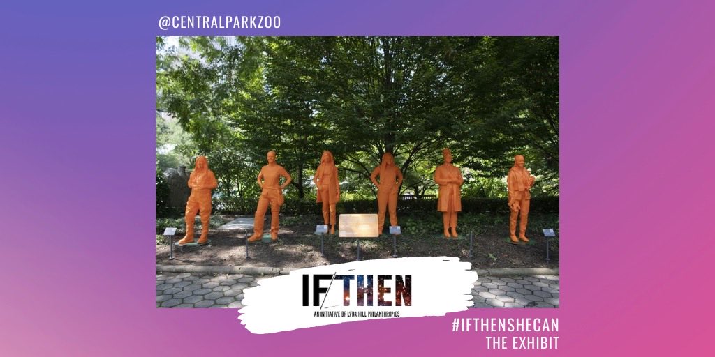IfThenSheCan's tweet photo. Did you know that less than HALF A DOZEN statues of American women exist in public spaces of our 12 major cities? #IfThenSheCan is here to change that! Today we will have 6 LIFE SIZE 3D statues of our ambassadors at @TheWCS @CentralParkZoo! Check it out: https://t.co/G01Smtlho0 https://t.co/2kFUcsqpQn