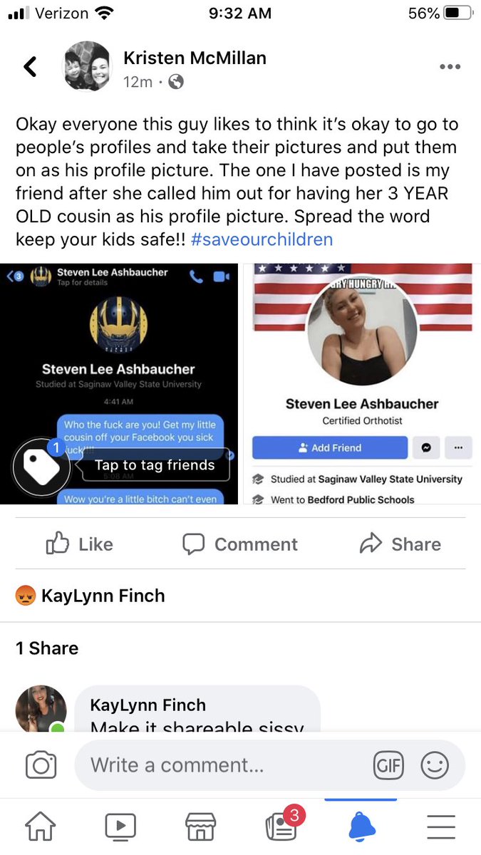 _K10_94's tweet photo. Okay everyone spread this shit like wild fire. This pervert thinks it’s okay to go to people’s profiles take their pictures of their kids and make it his profile picture. He did it with my friends 3 YEAR OLD cousin and when she confronted him about it he made her his profile pic https://t.co/UX04EVrq0y