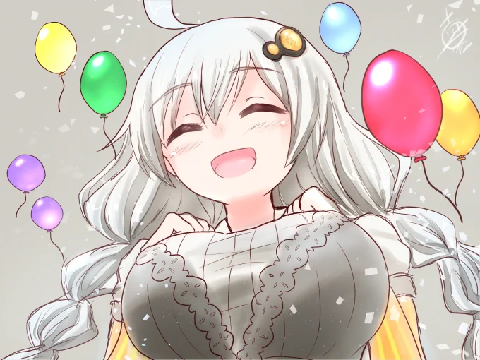 今年の記念絵描けなかったので、去年描いたあかりちゃん置いときます。 