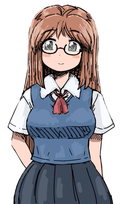 久々にただ適当に下書きもせず落書き こういう時はだいたい平凡な絵しかできてこないけど 