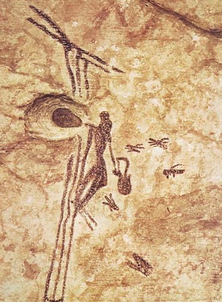 Nor is it strange that they’ve long inspired art! One 17,000-year-old cave painting from southern Spain shows someone stealing honey from a bee’s nest.  https://www.atlasobscura.com/places/man-of-bicorp-cave-painting @atlasobscura