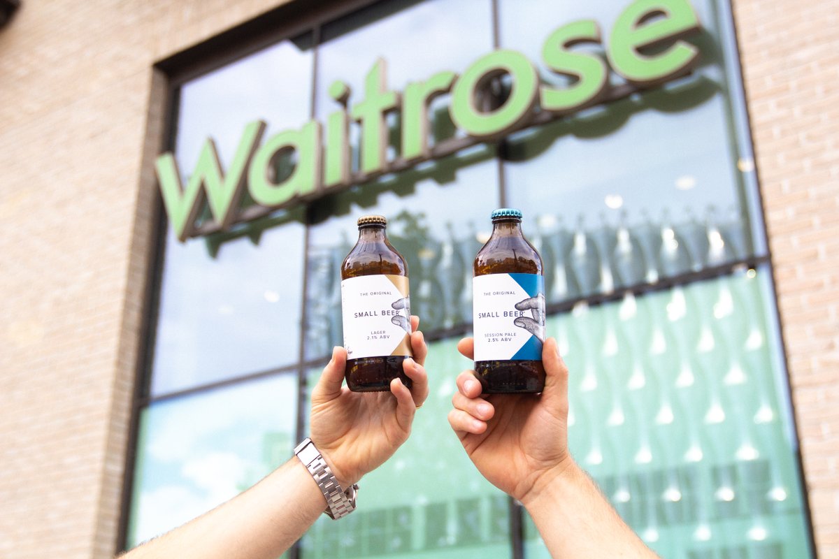 origsmallbeer's tweet image. BIG NEWS! Small Beer Lager and Session Pale are now available in @waitrose across the country! ⁠🎉