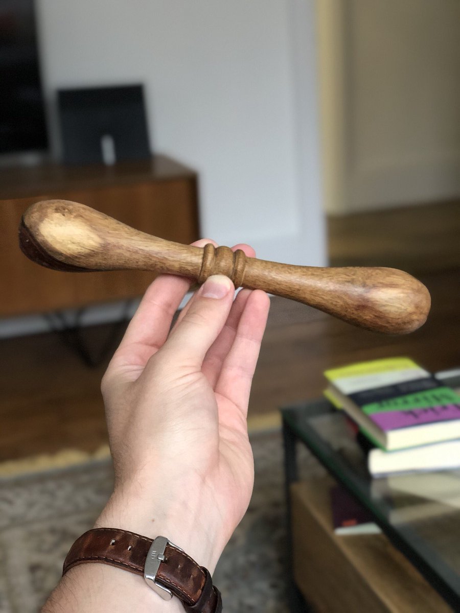 One from this week's @NewYorker. Plus a recent drunk purchase. Cocktail  muddler or Victorian sex toy?