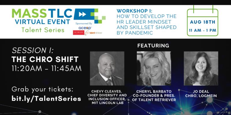 Join us - August 18 - for pt 1 of <a href="/MassTLC/">Mass Technology Leadership Council</a>'s Talent Workshop series. Cheryl Barbato of <a href="/TalentRetriever/">Talent Retriever</a> will be moderating a fireside chat with Jo Deal of <a href="/logmein/">LogMeIn</a> on the role of today's CHRO and how to be a trusted resource for your team. Learn more here: bit.ly/TalentSeries