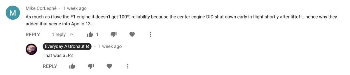 Everyday Astronaut Public Service Announcement The Rocketdyne F 1 Engine That Was On The Saturn V Rocket Never Failed In Flight I Get This Comment A Few Times A Week Please