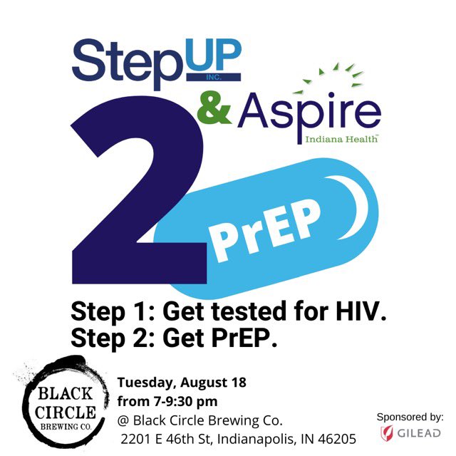 Step-Up Inc. Indianapolis (@stepupindy) on Twitter photo We are teaming up with Aspire Indiana Health to provide free HIV/STD testing and ON DEMAND PrEP services at <a href="/BlackCircleBeer/">Black Circle Brewing</a> tomorrow, August 18 from 7-9:30 pm. Don't forget to bring a chair or blanket to sit on the lawn and get your BINGO on! We are teaming up with Aspire Indiana Health to provide free HIV/STD testing and ON DEMAND PrEP services at <a href="/BlackCircleBeer/">Black Circle Brewing</a> tomorrow, August 18 from 7-9:30 pm. Don't forget to bring a chair or blanket to sit on the lawn and get your BINGO on!