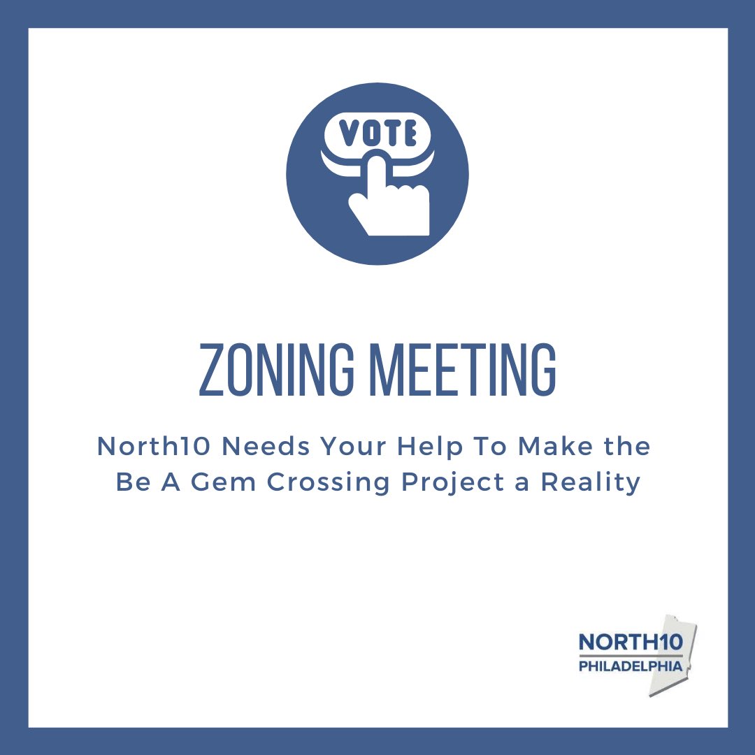 North10Phl's tweet photo. We need your help to make the Be A Gem Crossing development project a reality! Attend the Nicetown-Tioga Improvement RCO virtual meeting on August 18th at 6 pm to cast your #vote on an important #zoning issue. All details ⬇️ https://t.co/qDmMKMsyMT
