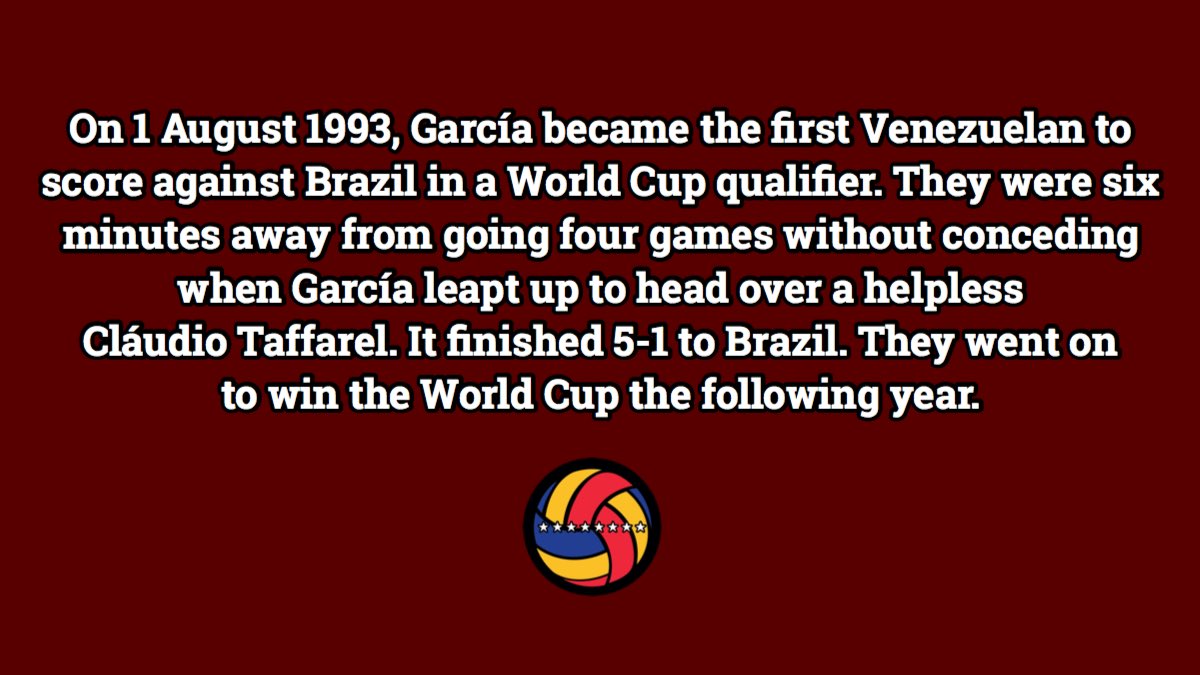 (continued)...Although, there are many goals I am fond of, even against world champion teams, but the first one is the one that started everything and I keep it with me. It was with Minerven del Callao. (4/17)
