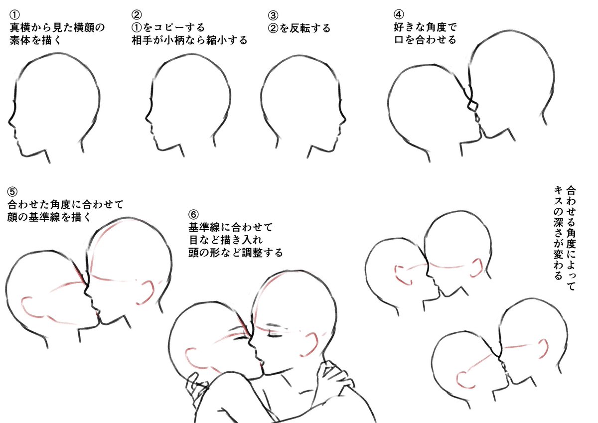 ともにゃ Auf Twitter 寝てたんだけど キスシーンの描き方夢で見た 夢の通りにしてみたら描けた でもこんな描き方1回もしたことないし考えたこともないよ 脳みそって不思議っすね