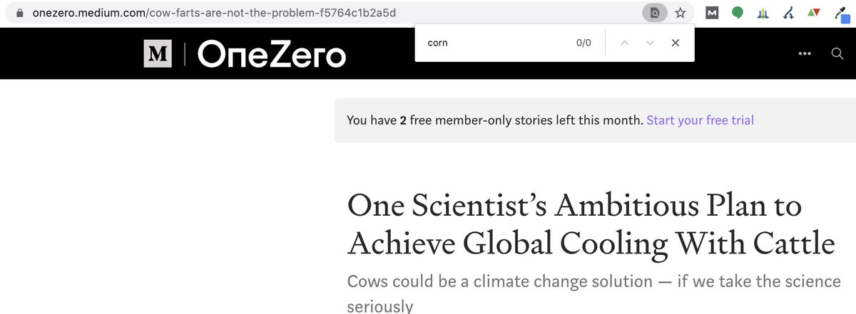 Look at  @ozm 's article two tweets ago, which was a solid read TBH. Search for the words, "corn" or "soy" in this article. Nothing for you either? Let's address the real problem! Burger King is not the problem. The *problem* is how much we dance around the *problem*. 4/8