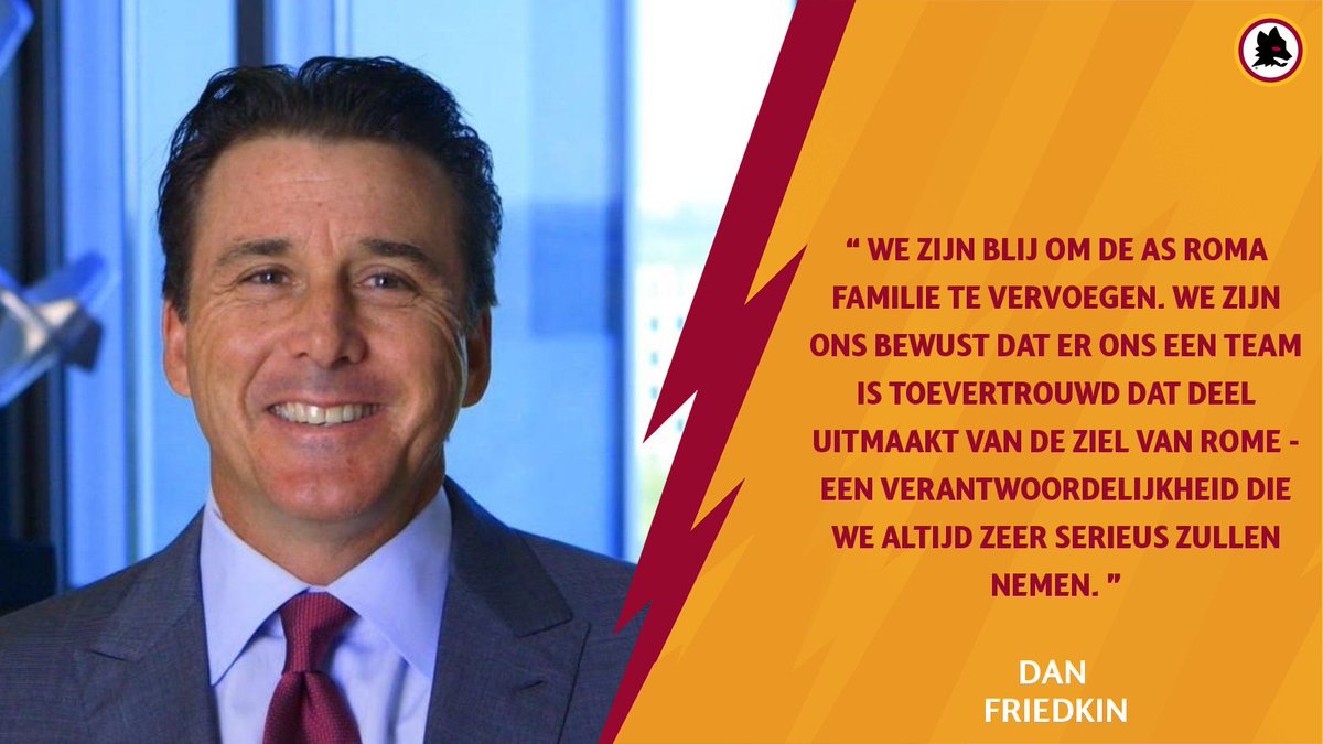 RomaDutch's tweet photo. Een bericht van de nieuwe #ASRoma eigenaar... 💬 https://t.co/ZxkFRKD4sr