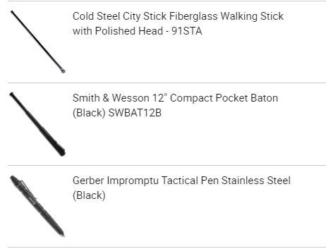There are FOUR THINGS you can carry/have with you that you can use to defend yourself with against multiple attackers.They **do** require some training.