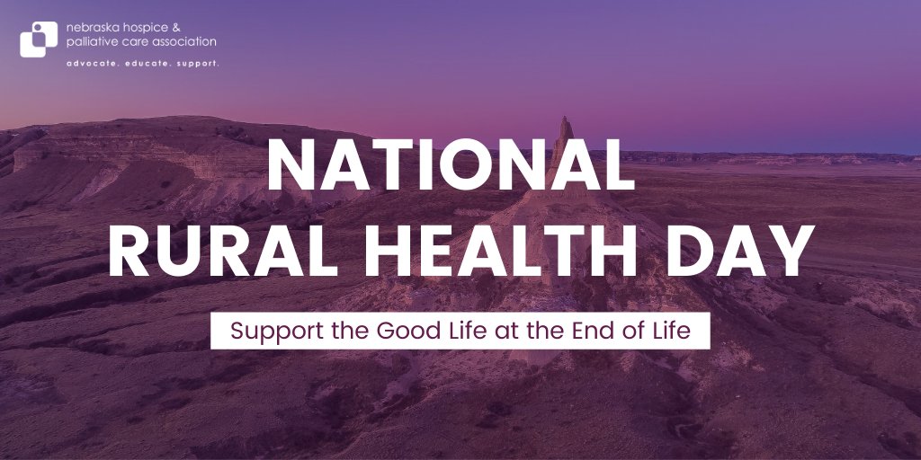 NebHospice's tweet photo. Happy National #RuralHealthDay! Thank you to the many rural hospice providers throughout our state who provide quality care to Nebraskans every day.

Support your local hospice &amp; palliative care providers by making a contribution to NHPCA: https://t.co/o5NQqVcCV1 💜 #ruralhealth https://t.co/R2MZEi887A