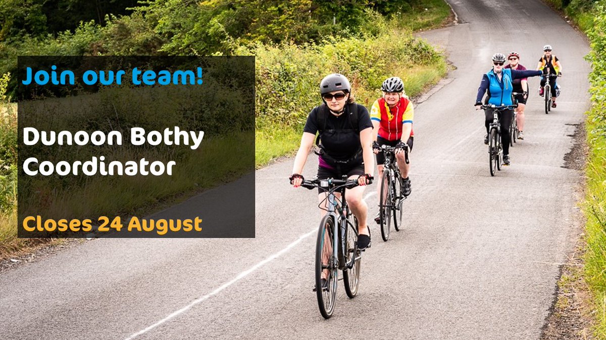 Exciting new job opportunity based in Dunoon - please RT!

Would you like to join a brand new project to get more people cycling and walking? 🚴‍♀️🚶‍♀️

Find out more and apply 👉 bit.ly/Dunoon-Bothy
