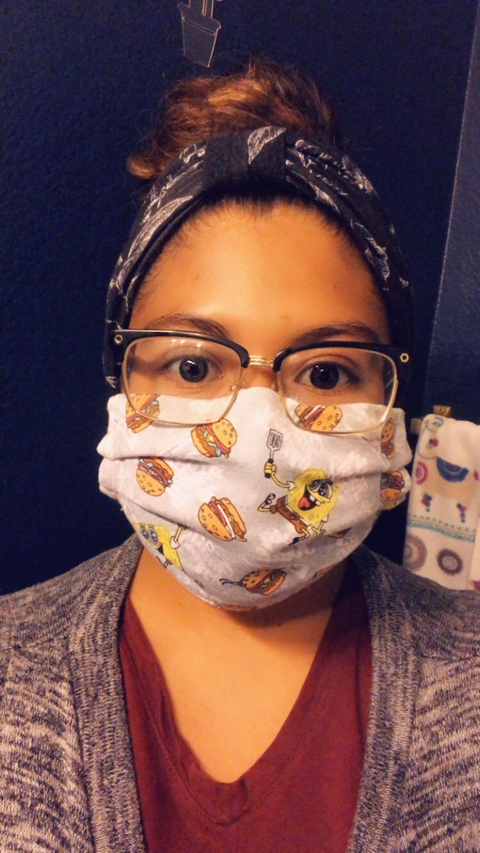 CozyByCastillo's tweet photo. Today’s #CMOTD (cloth mask of the day) is a very special one!
He lives in a pineapple under the sea!
The amazing Spongebob Squarepants Mask! 🧽🍔😷🤪 https://t.co/qvLcxiyceq