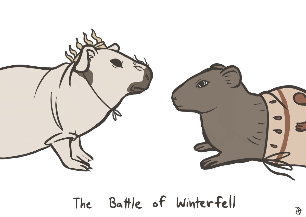 amueliart's tweet photo. #ASOIAF guinea pigs AU... house stark, brienne and jaime, stannis and roose https://t.co/7pXozJadsc