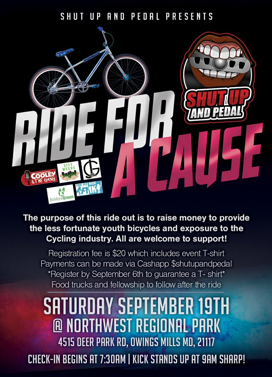 I'm asking for at least 10 people of my friends/family to share this post. We are raising money to purchase bikes for kids in urban communities. If you are unable to participate in the rideout. You can still donate!! forms.gle/gA8nptsWsgFbBv…
