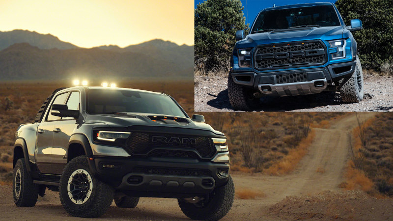 ReidyCo's tweet photo. CAR&amp;DRIVER:

Raptor vs RAM 1500 TRX ... Lo que todos quieren saber!

https://t.co/V2OYJb5XiG

#ramtrucks #ReidyCo https://t.co/vAPMVBqSuy