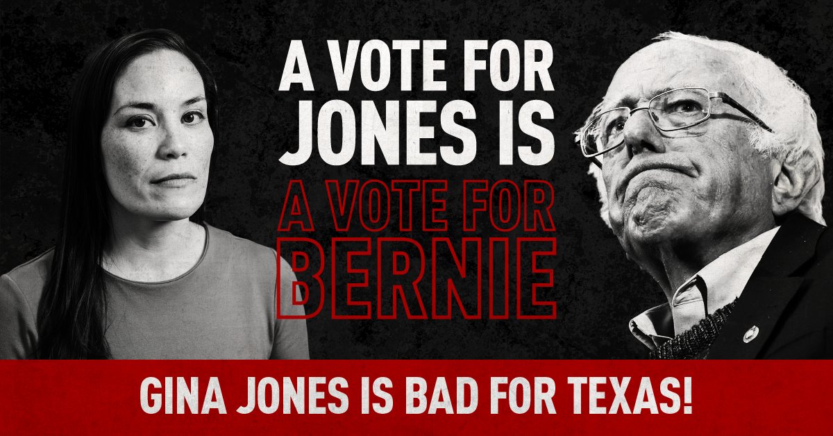 TonyGonzales4TX's tweet photo. Jones is more interested in pleasing socialist party leaders than protecting the jobs of hardworking Texans. We CANNOT afford to have a Sanders Democrat represent #TX23 — will you join my team and fight back? #TeamTony #TonyForCongress https://t.co/Ehvyn4RWWO