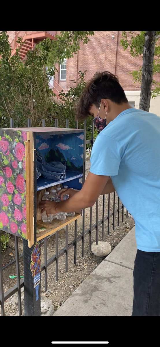 I, along with the help of my family, have been making and selling masks for the past 2 months. With the money raised we have been making care packages for our homeless community. Giving back anyway we can ❤️