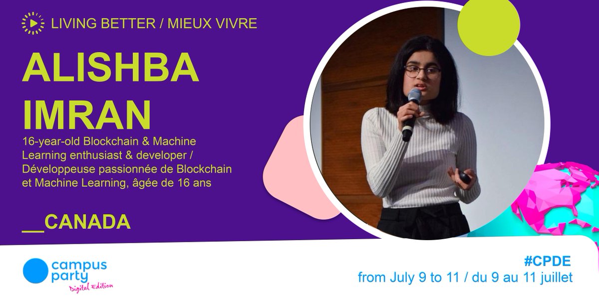 campuspartycan's tweet photo. C'est cool qu'@alishbaimran_ utilise des technologies émergentes, telles que la blockchain, pour trouver des solutions aux problèmes les plus importants du monde. Consultez le lien pour revoir sa session! https://t.co/nnChtZTapT

#RebootTheWorld #CPDE https://t.co/Qy2hCI15eN
