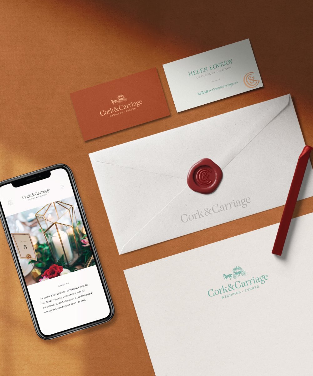 THouseStudios's tweet photo. We had the pleasure of creating the Brand identity for Cork &amp; Carriage; a wedding and events company that specializes in helping clients create and capture their special day. 

Part of designing this brand included a custom monogram as well as a vintage styled logomark. https://t.co/eOgNW0n5gy