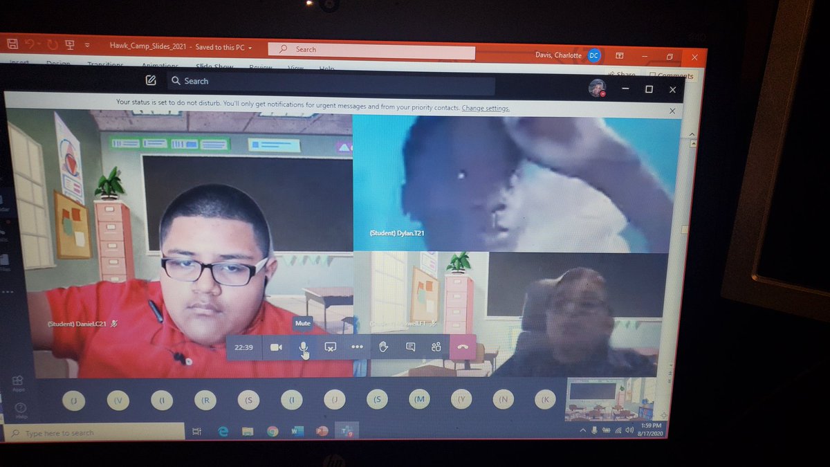 CharlotteD2018's tweet photo. #HAABSEFirstDay @CMMS_Hawks @HAABSE3 @FortBendISD 1st day of Virtual Learning @ FBISD, Christa McAuliffe went well! Ready for tomorrow! Great Backgrounds! https://t.co/gTY3H1wH3h