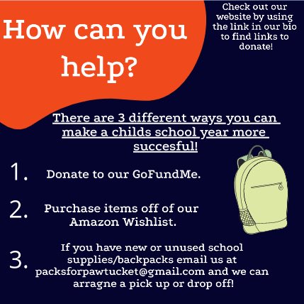 Packs for Pawtucket (@packs4pawtucket) on Twitter photo 