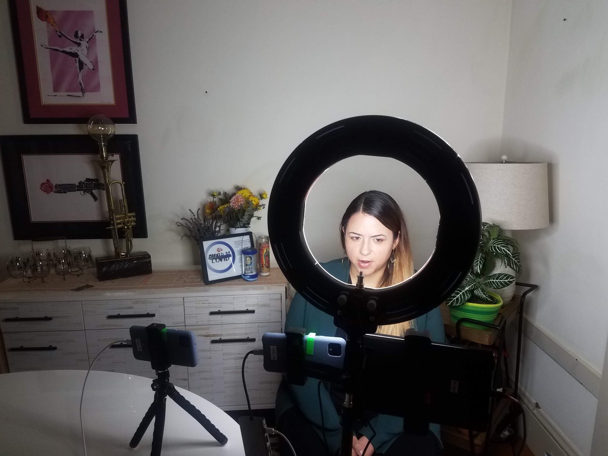 MarkedByCovid's tweet image. Tonight at 6:30 pacific/9:30 eastern @kdurquiza will be addressing the country  @DNC #DNC2020 It's remote, so no potential backstage fistbumps with @MichelleObama but still honored to join the lineup and talk #COVID19.  #DNCConvention Also: sneak peek of the in-home studio!