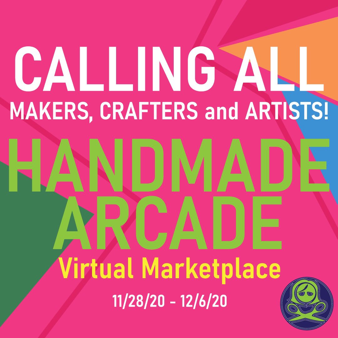 Apply now to the Handmade Arcade Virtual Marketplace, kicking off on Small Business Saturday and running through December 6. Applications close September 7 (deadline extended)! APPLY &amp; LEARN MORE HERE: bit.ly/3aAiyRb
#handmadearcade #handmadearcadevirtualmarketplace