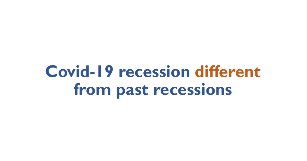 relief must be set within the economic environment ... so how is this economic crisis different? 1) unemployment skyrocketed 2) massive financial insecurity 3) huge job losses among Hispanic workers