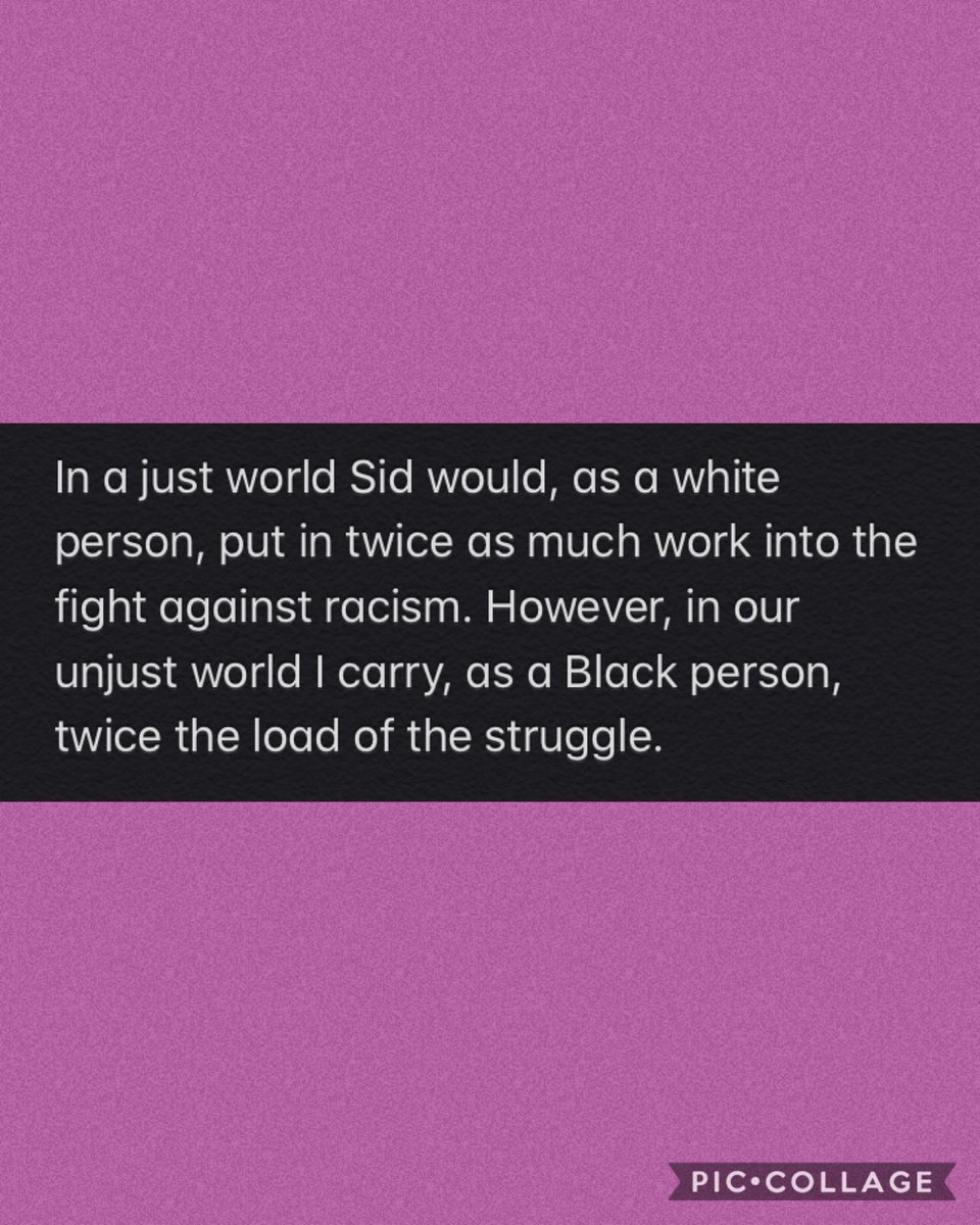 Understand that we also have shit going on in our lives in addition to experiencing everyday racism, but we are still here doing this shit, a lot of which is distraction from the work we want to and need to be doing for our communities. So yall (white ppl) need to do the work in