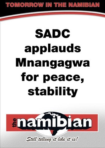 SADC applauds Mnangagwa for peace, stability