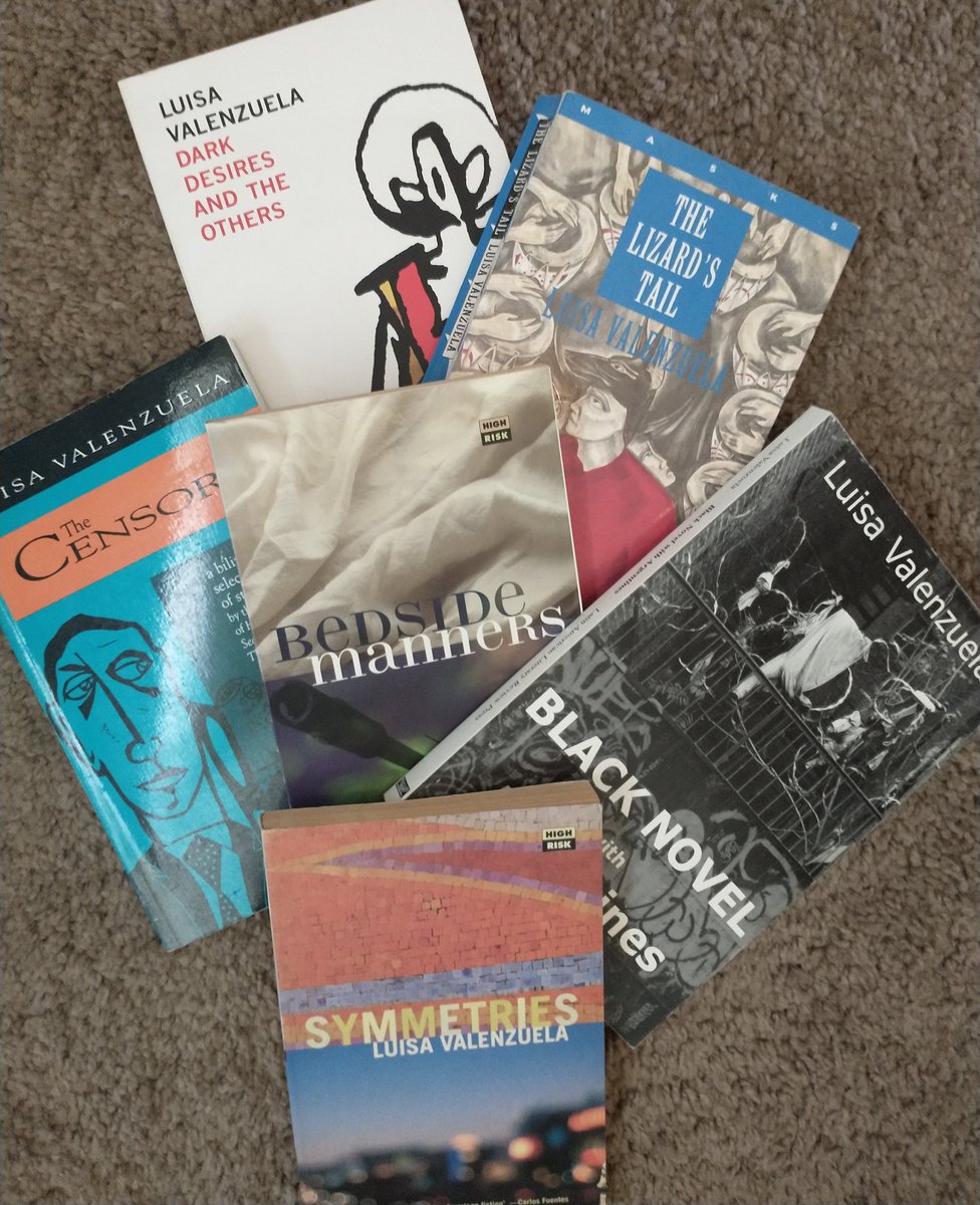 Day 16  #WITMonth Luisa Valenzuela. Where to start? a prolific Argentine writer. Her family home was frequented by Cortozar and Borges. Fuentes calls her the heiress of LatAm fiction. Her 30+ works cover a huge range. Start with Symmetries a collection of shorts tr MJ Costa
