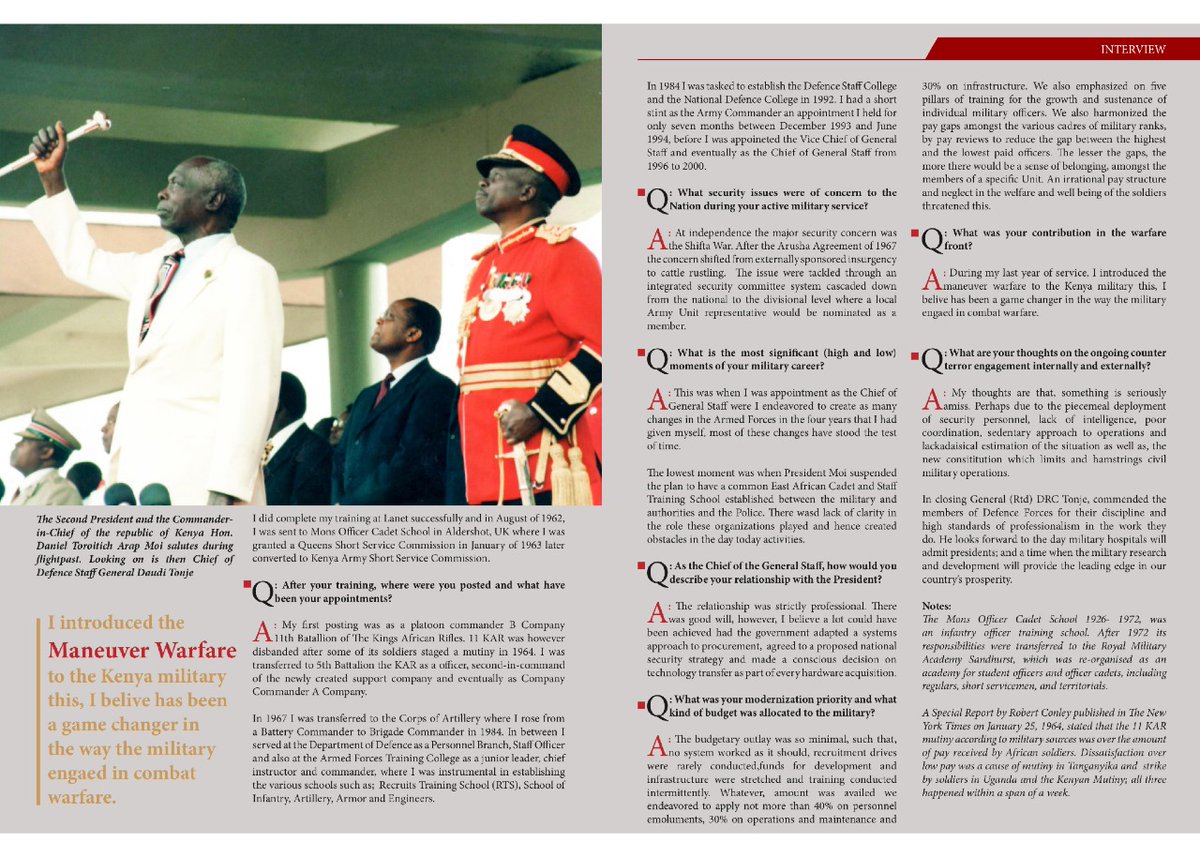 kdfinfo's tweet photo. History has it that
#KDF is characterised by Professionalisms, selfless sacrifice and diligence to duty. Read more about this in General (Rtd) Daudi Tonje's story on becoming the Chief of General Staff.
#ThisIsKDF https://t.co/351iuUvLmx