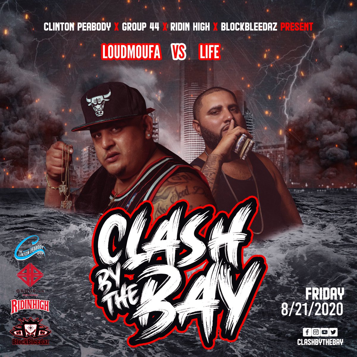 BlockBleedaz361's tweet photo. This Friday on #FacebookLive we have #ClashByTheBay with @LoudMoufa vs @LIFE361gm 10 tracks vs 10 tracks. Who y’all got? https://t.co/R086OPl6ds