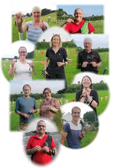 EagleBowmen's tweet photo. We had another great week last week for folk collecting 252 badges. Congratulations to all of you -  Eric and Julia, James and Amee who all got 20yds, Nigel, Kate, Bev and Denise who got 30yds, Jimmy got 40yds and Craig got 60yds. https://t.co/YVFYBfAWvl