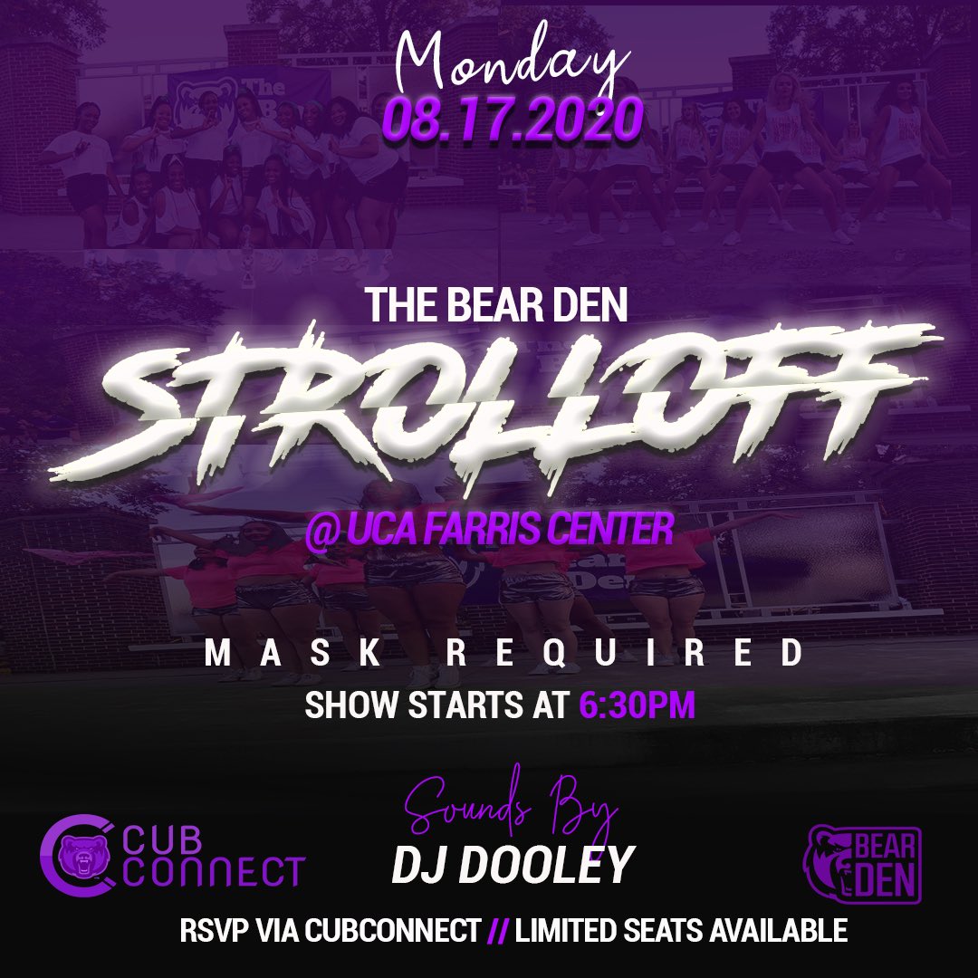 Here’s the link to <a href="/UCABearDen/">UCA Bear Den</a> ‘s stroll off tonight!!! Tune it at 6:30!!! livestream.com/ucachannel6/ev…