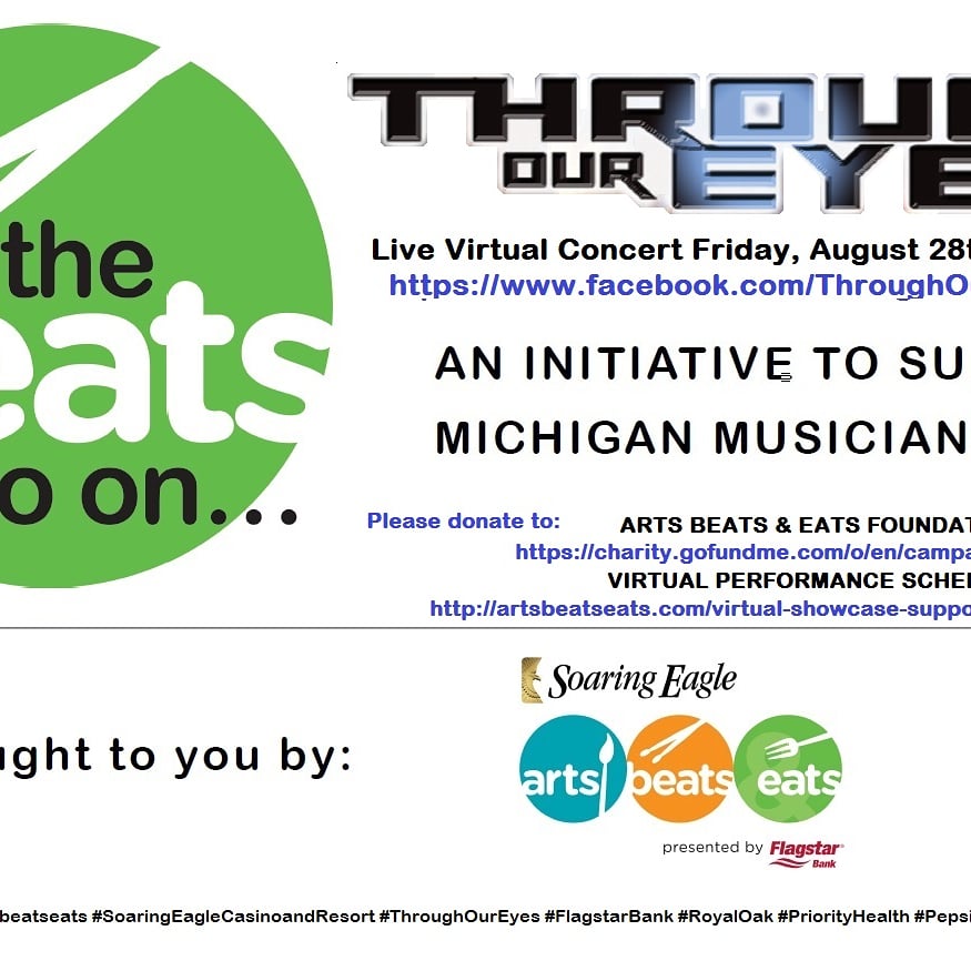ThroughOurEyes4's tweet photo. Soaring Eagle Arts, Beats &amp; Eats presents: "The Beats Go On" live virtual performance by Through Our Eyes Friday, August 28th @8pm EST on https://t.co/wy57NMmtZF Facebook Live! #artsbeatseats #TheBeatsGoOn https://t.co/jdiazGBUob