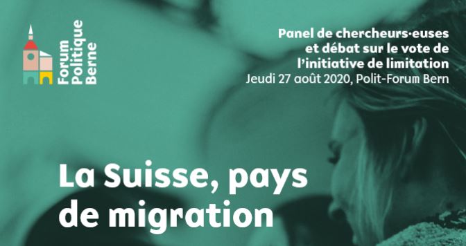 Venez participer au débat sur l’#InitiativeLimitation - La Suisse, pays de migration : chiffres et analyses, le 27.8 à 16 h au Polit-forum à Berne avec <a href="/LutzPhilipp/">Philipp Lutz</a> @ekm_cfm
 <a href="/PolitForumBern/">Polit-Forum Bern</a> <a href="/UniNeuchatel/">Université Neuchâtel</a> <a href="/ius_freiburg/">Recht UniFreiburg/CH</a>.
Inscriptions :  bit.ly/3l0wpFB
