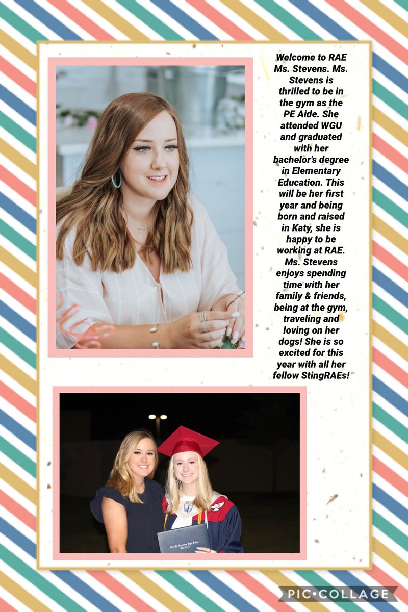 Aloha StingRAE Ohana! Let’s welcome our new to RAE family members <a href="/RAEinKaty/">Alexander Elementary</a> to our gRAEt community. Please welcome Ms. Stevens. #raeinkaty #katyisd