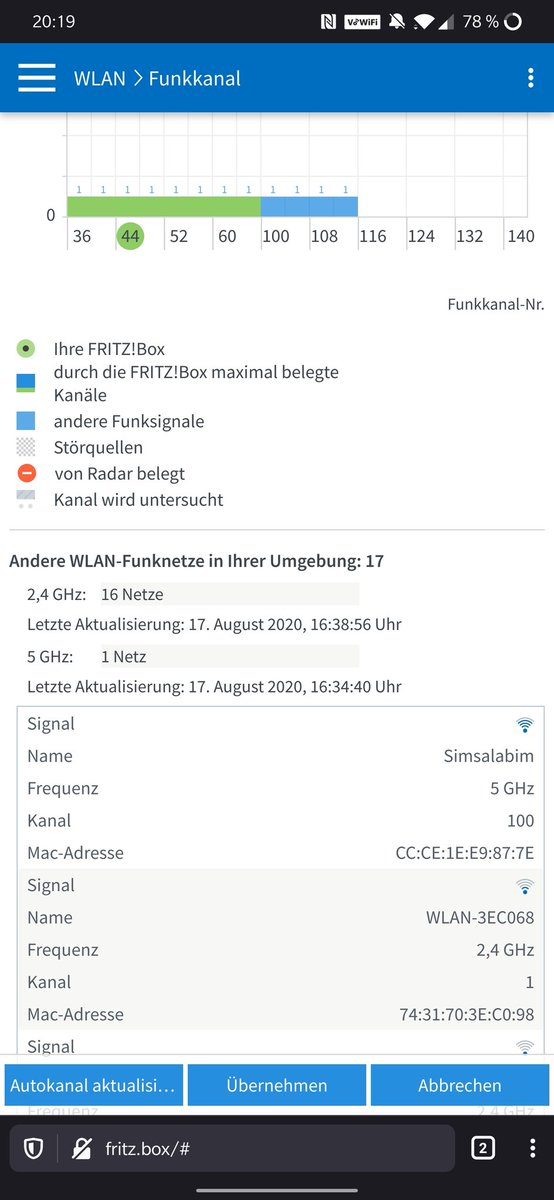 Morpog's tweet photo. @AVM_DE Genau ein aneres 5Ghz Netz und das ist mein 1750E Repeater.... https://t.co/hLYYICe9GP