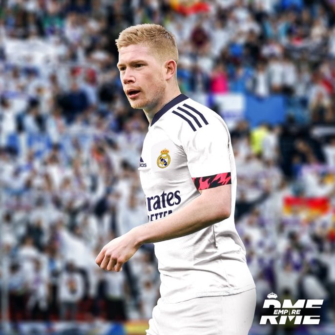 9A_87's tweet photo. وسائل إعلام تقول إن دي بروين يريد الرحيل عن مانشستر سيتي وريال مدريد مستعد لدفع 100 مليون + جيمس مقابله 👀🙏🏻 https://t.co/fSTsFl46PU