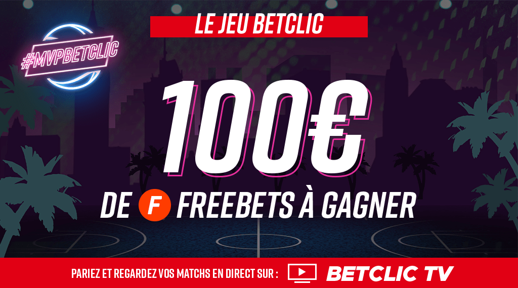 Betclic's tweet photo. 💪 Remporte 100€ de Freebets et deviens le nouveau #MVPBetclic 🏀

❓ Combien de points pour Embiid face aux Celtics ?

Pour participer 👉 RT + ton prono avec #MVPBetclic https://t.co/K1eBvnwPYp