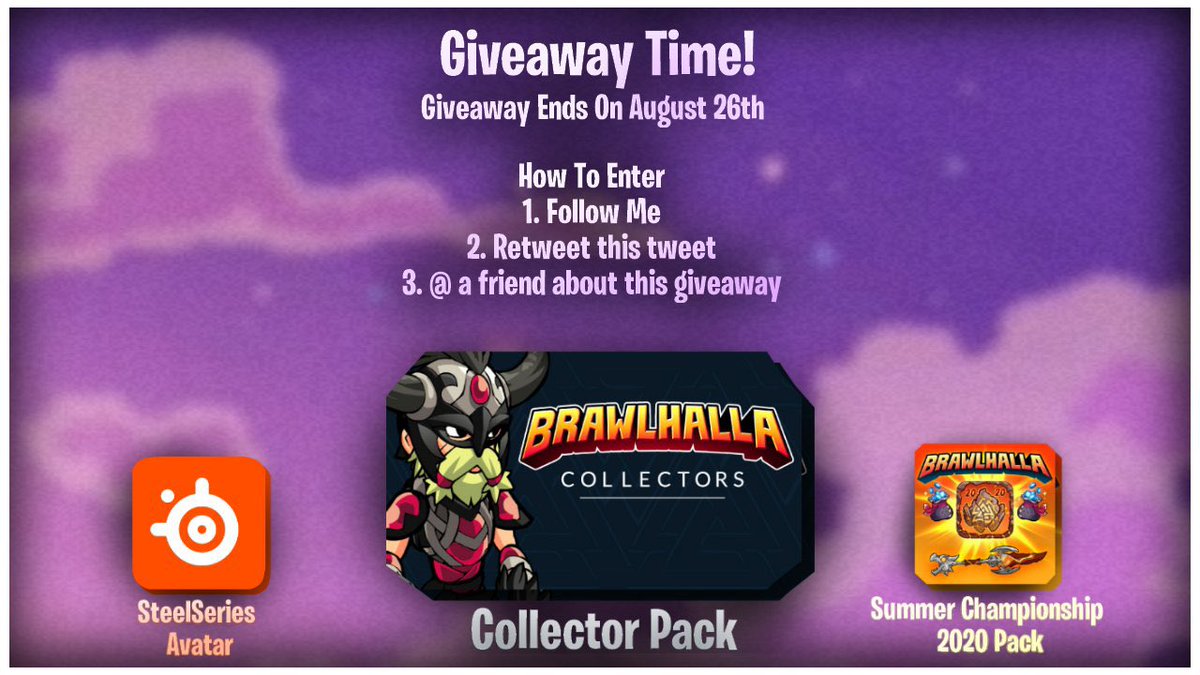 jahmariiiii's tweet photo. Giveaway Time! Good luck 😉 #Brawlhalla #brawlhallagiveaway https://t.co/jAoicbWaqJ