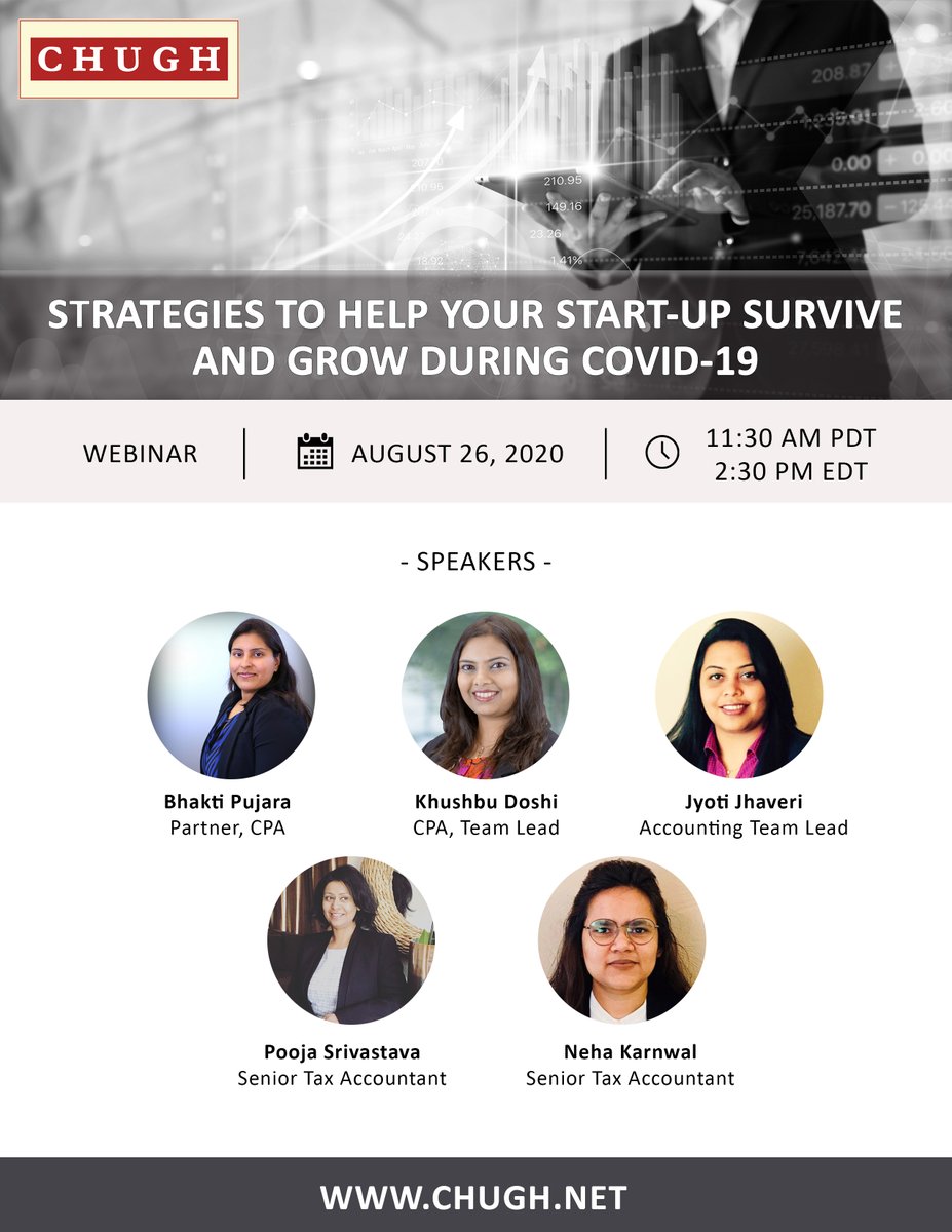 Gain critical insight into how your business can survive – and grow – during the COVID-19 pandemic during our live webinar on Wednesday, August 26 at 11:30 AM PDT/2:30 PM EDT.

Register here: bit.ly/3iIIIEi

#startup #business #covid19 #webinar